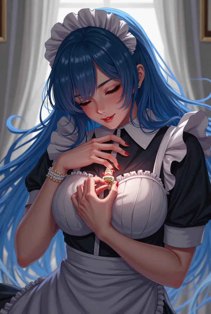 highest quality, Super detailed, masterpiece, アニメ, One Girl, alone, Cure Sky,Blue Hair,Long Hair, Feather hair ornament, skirt. tiara, Wrist cuff, (Black shorts), Black shorts under skirt, boots, (Shiny fabric), Cowboy Shot, Black Gemstones, Are standing, blush, (Beautiful fine details), Highly detailed face, Perfect lighting, Highly detailed CG, (Perfect hands, Perfect Anatomy), Shiny material, Blue ribbon, jewelry, Latex gloss,Red Eye,dark aura,Straight hair,Blackwing,Black Dress,Long skirt,His hands are tied above his head,spoken heart,heart,nsfw,fellatio,open mouth,vaginale,Sex,cum on tongue ,On the bed、Inside the room、Painful expression、tears、Cry、Scream