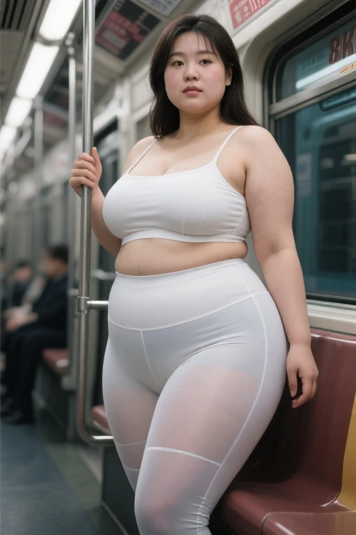 Beautiful female security guard,Li Xiang's face,Wearing a white uniform,White military cap,Cultivation,Straight cockade,Four-corner swimming trunks,Super tall,Oversized size,Side Body,Raised sexy,,curvy build,Plus-size models,massive bulge,Side back photo,Sentence buttocks,Chinese face,Underground parking in the background,Masterpiece,super detailing,16k