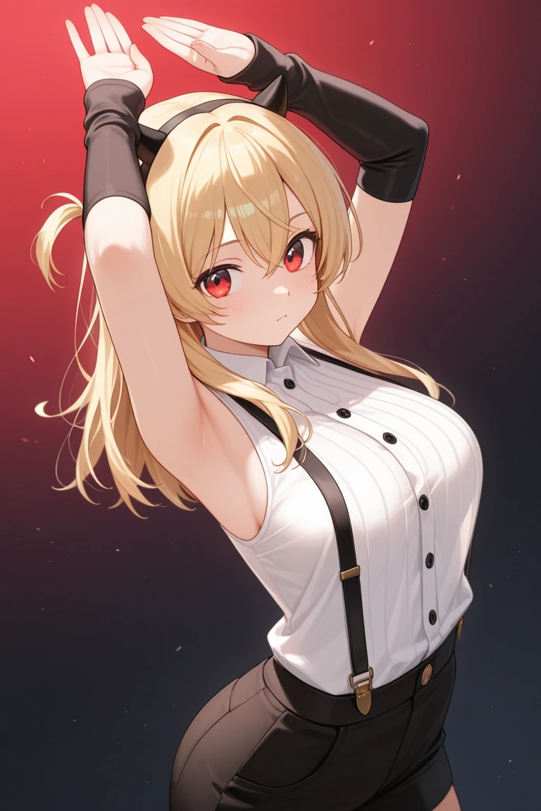 hight resolution, absurdres, best_Quality, Ultra_Detailled, 8K, extremely_clear, photo, beautiful, Beautiful face, Scharp Focus, HDR, 1girl, Clean eyes, very wide-eyed,cyberpunk megacity background , hanabi, Beautiful face, very red areola, standing , very seductive pose, very young, teen, no bra, bare chest, No Top, NSFW, Blond long hair with red ends, pierced ears, marin kitagawa,