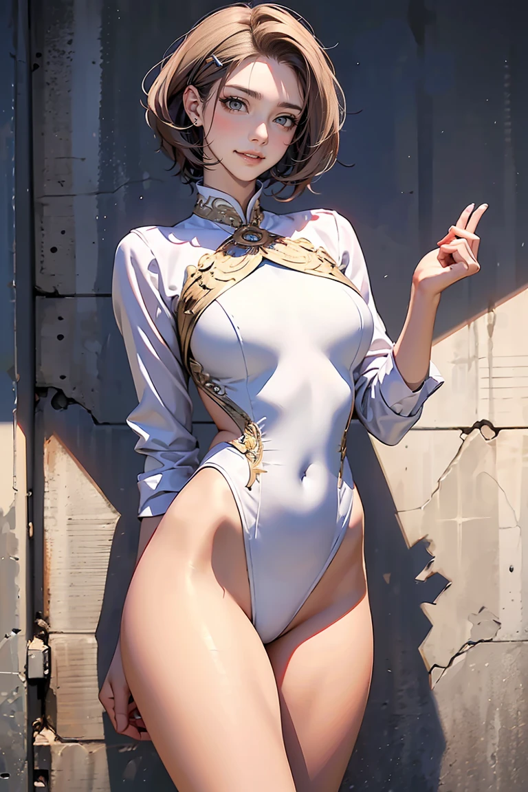 Chun-Li from Street Fighter , ((There are two buns in the hair)) 、(Muscular legs), white boots,(((Chinese Neck Leotard))),H Cup Bust、large udder、Big ass、wide pelvic、thick thighs、shiny thin stockings、Soft udder、soft ass、Show me your bust、Show me your genitals, Beautiful nipples、Show me your nipples、sensually、clit、lewd body、Posture with buttocks sticking out、((Always generate images with the bust exposed))、Video production that always shows beautiful female genitals、Thin pubic hair、((Always generate images with exposed nipples))、((healthy human body))、、posture with butt facing forward,Chinatown Background、Thin pubic hair、((Clothes become see-through due to excessive sweating)),the whole body is wet、Urine is leaking、Juice drips from the female genitals、clitが勃起をしています、Erotic body、I'm urinating、squatting and urinating、Ecstatic look、A face at the peak of pleasure、urinate like a fountain、((Turn your ass towards me))、((Generates an image of her with her genitals spread with her fingers)),A large amount of urine leaks from the crotch、A large amount of urine is falling on the floor、Urine flowing from the crotch,Angle from diagonally behind、A large amount of urine gushes out、Pleasant face、A face that lets out a sigh of pleasure、Erect nipples、女Show me your genitalsください、大きなclit、Her genitals are wet、Visible even from the top of clothes.、wide pelvic、Raised buttocks、