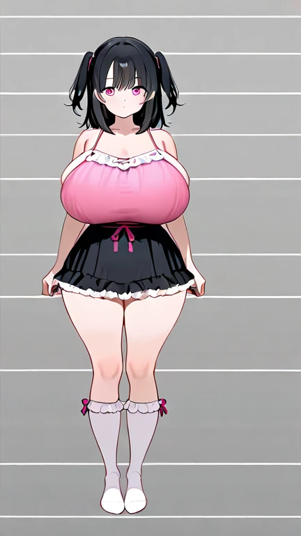 (1 girl:1.5),(Smile Beam:1.5),(whole body:1.5),((huge breasts:1.8)),(huge saggy breasts:1.8), cleavage,((strapless:2.0)),((pink leotard:2.0)),((black stockings:2.0)),(High leg:1.5), 20-year-old,masterpiece,hyper quality, very detailed,perfect picture,3D,8k,High resolution,seductive anime girl, medium hair:1.3,black hair,(black eye:1.5),sporty hairstyle,Smooth anime CG art,