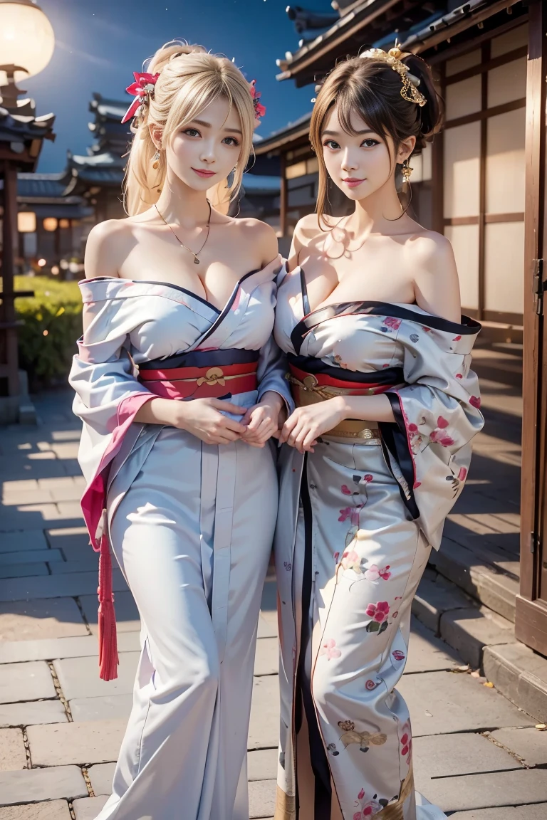 A seductive ninja warrior with long, silver hair and a tight-fitting, minimalistic outfit, posing provocatively in a traditional Japanese garden, softporn style.