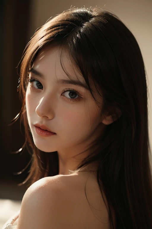 young girl cute girl, cute-fine face, cute-fine-face,big bosom, young cute face, beautiful Japan girl face, brown hair and big eyes, cute pretty girl, beauty