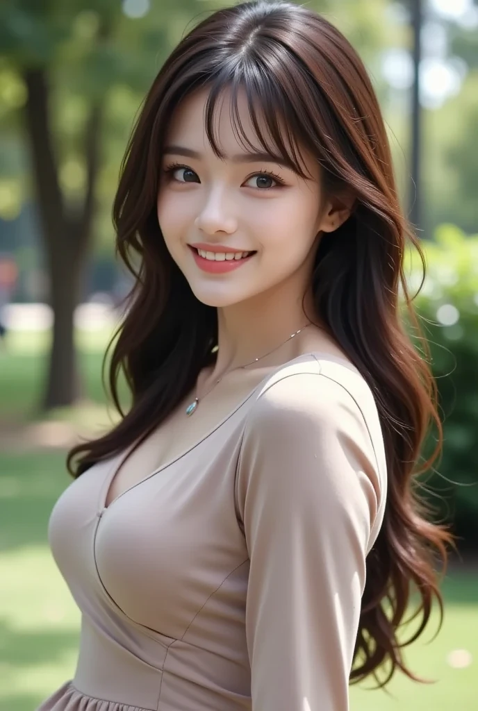 (((Beautiful woman standing in a windy park:1.3))),(Hair soars in strong winds:1.3),(The strong wind makes the shirt fly:1.3),(Skirt floating in strong wind:1.3),Holding down her frilly skirt with her hands:1.3),Off the shoulder,White shirt,Looking at the audience,whole body,From above,look up,Beautiful Hands,(Reddish brown wet shiny short messy hair),Blushing,Pointed red mouth,Big Breasts,Accentuate your breasts,Perfect body curves,Beautiful clavicle,((Expressing happiness through facial expressions:1.3))),Nice face,
Detailed clothing features,Detailed hair features,Detailed facial features,Looking into the camera,,(Dynamic and sexy pose),Cinematic Light,(Highest quality,Written boundary depth,Intricate details,The contrast of light and shadow、The subject appears three-dimensional,) ,Digital single-lens reflex camera, (Realistic),(Picture Mode Ultra HD,)