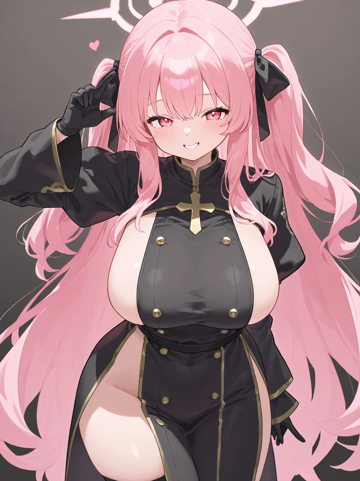 Female, 42 years old、mature woman、shortcut、pink hair color、big breasts、chest、Tight Skirt、garter belt、Black clothes、Skirtlift、Peeing、pointy breasts、large areolae、double peace、see through、panty shot、erect nipples
