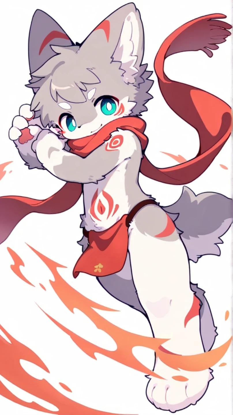 full-length_portrait, Furry shota, rabbit, long rabbit ears, pink hair, long spiky ponytail, spiky hair, detailed body fur, Pink eyes, ((red fundoshi, goggles)), looking at you, white body fur, detailed face, big eyebrows, detailed eyes, detailed body, sakura forest, clear sky, detailed hands, flat body, glistering body, shiny body, skinny, spectacular effects, sassy face, :3, perfect lighting, perfect shadows, perfect eyes, perfect hair, perfect face, gorgeous body, full body, feets with three toes, 3 toes, action: karate fight, fighter,