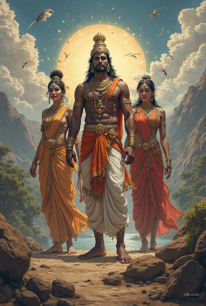 Hanuman picture with lord rama and mata sita and laxman