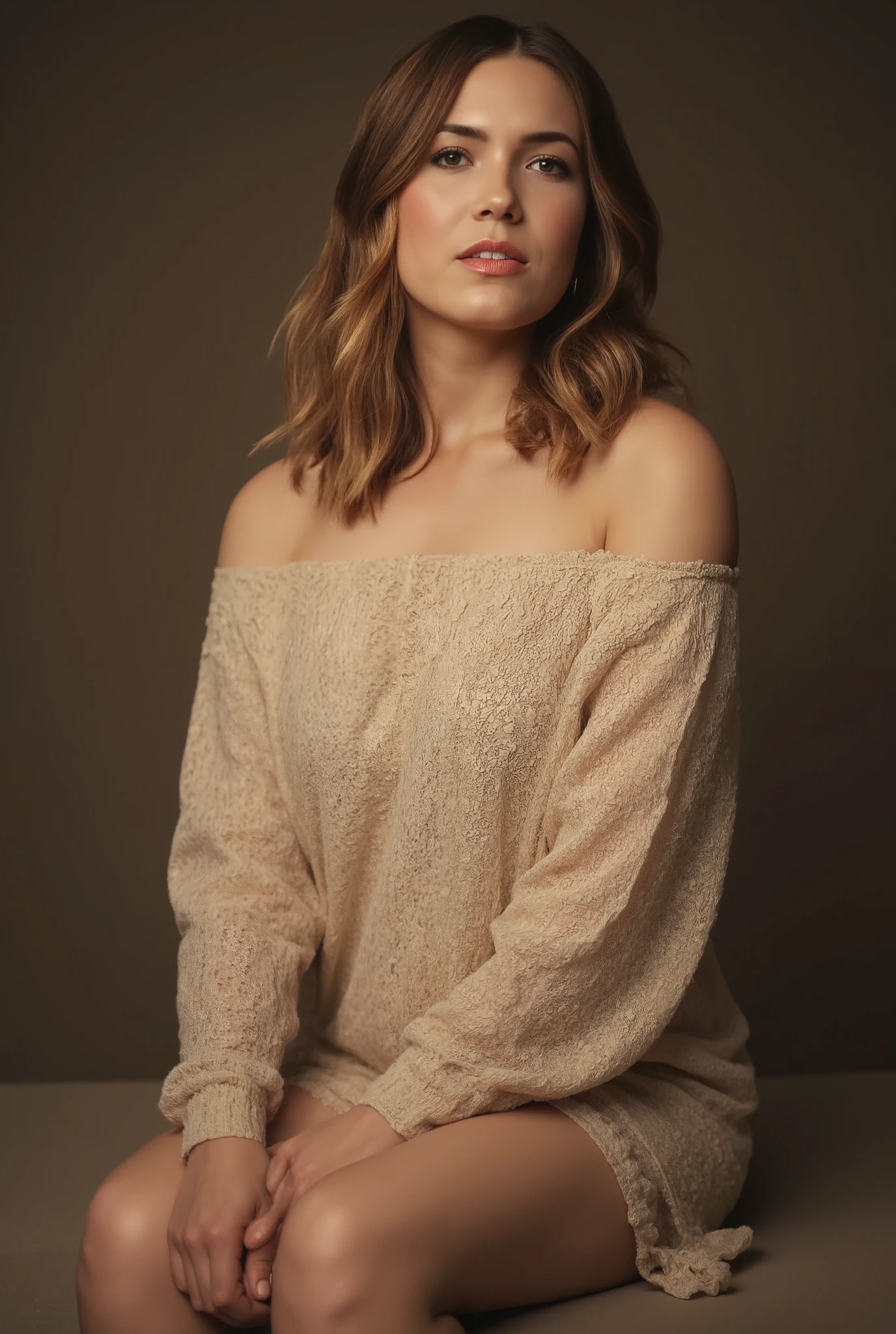 ( random photograph of  elizabeth olsen  ) ( gorgeous woman, tall woman, stunning, sexy, (random paparazzi photo) ) [detailed sexy skin texture, attractive texture, detailed  environment] (wearing a tight big t shirt on beach, shorts  ) (hyper photorealistic detailed environment) (detailed textures) ( perfect body parts, detailed facial features, (ultra realistic lighting) 85mm, 100mm lens )
