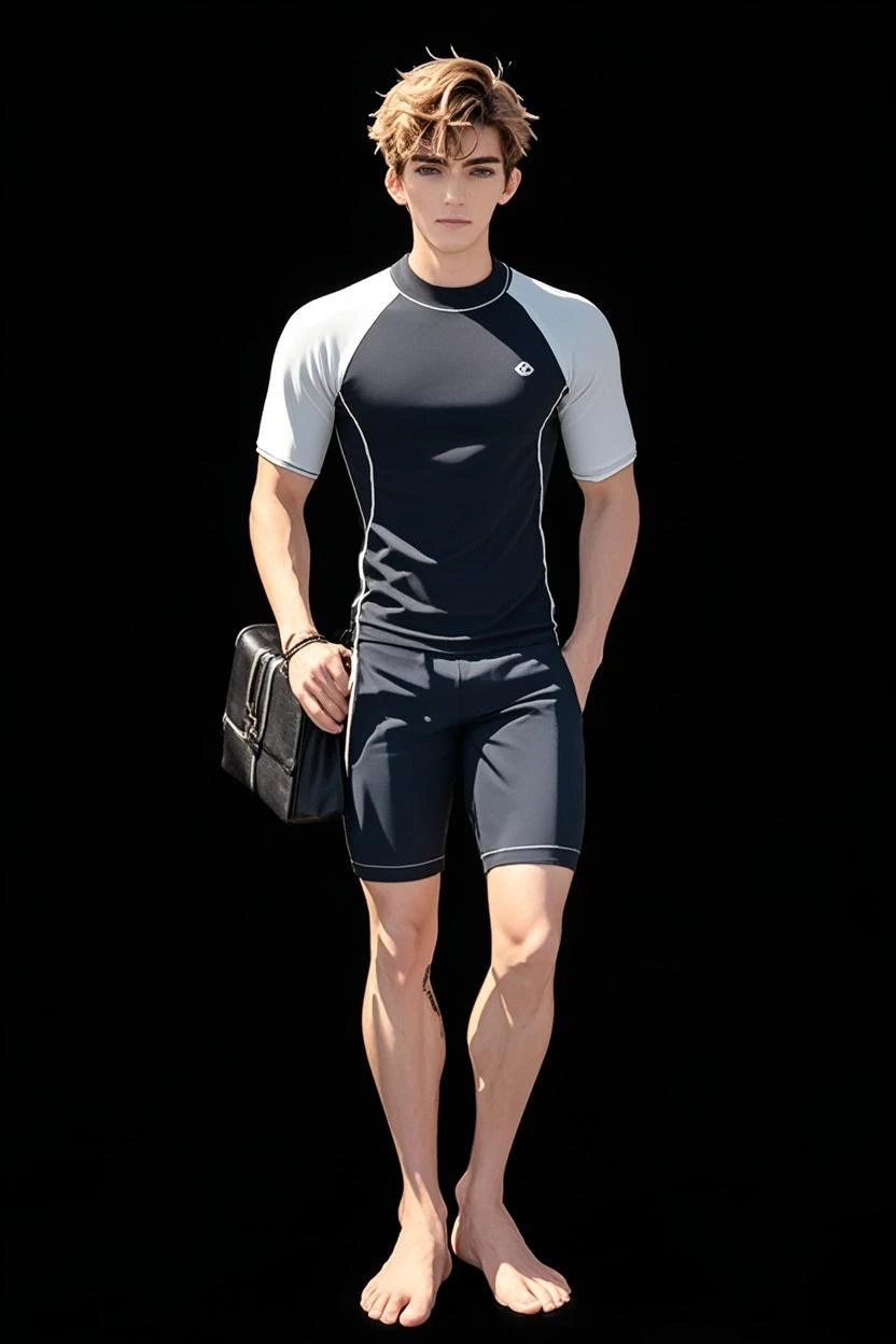 (best quality,High resolution,Masterpiece:1.2),The eyes are natural and delicate.,1 person,alone,gay asian,muscle,Long legs,brave,short hair details,conjunctivitis,Six-pack abs,sexy for,(best quality,High resolution,Masterpiece:1.2),stalwart,brown eyes,no. In the swimming pool,