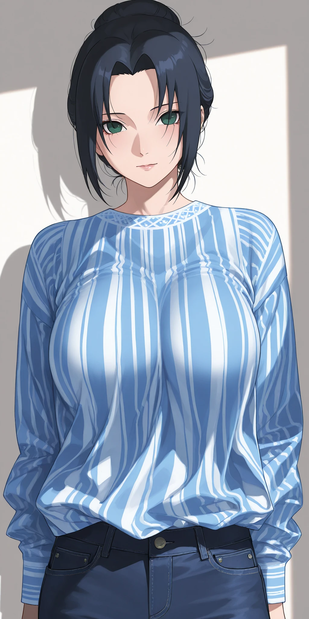 <lora:Mitarashi_AnkoV2:0.7> mitarashi_anko, huge_breasts, standing, solo, Anko_fishnet_bodysuit_bare_legs_Brown_microskirt_Brown_open_trench_coat, forehead_protector, masterpiece, best quality, detailed face, detailed eyes, highres,