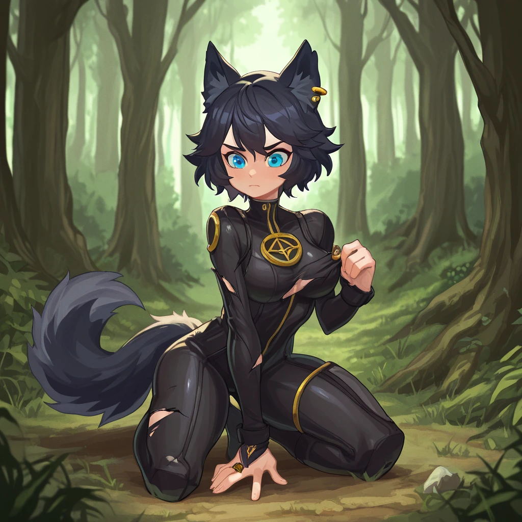 masterpiece,best quality, 8k,1girl,((furry)) , rivetlombax, blue eyes, animal ears, earrings, goggles on head, bangs, mechanical arms, scarf, bodysuit, belt, 1tail, (tail is attached to the ass) , forest, smile, not human, ass big,(looking flirtie) ,smile,forest,cartoon style, cute, (breast:1.7), full body picture, thick thighs, camel toe, night city, night time sky full of stars, arms crossed, Ratchet and Clank, playstation 5 game, videogame,