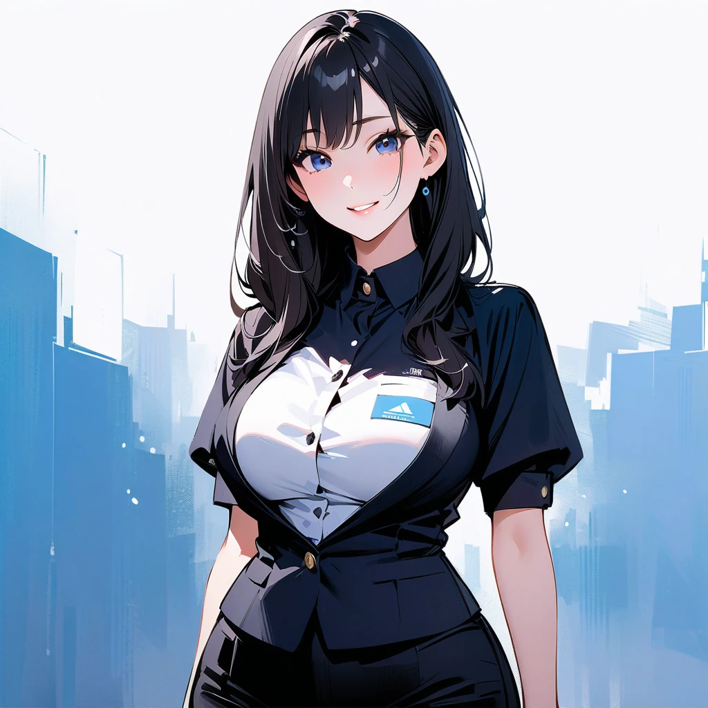 blue colors， scenecy， No Man， The landscape， （tmasterpiece，best qualtiy：1.4）， Blue Themes， 城市， eventide， 1girll， Sateen， cowboy lens， closeup cleavage，