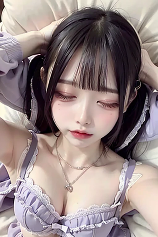 Highest quality、8k、32K、masterpiece、Ultra Clear、Highest quality、8k full vision, Cinema Lighting:1.2)、(Blue Right), One personの、Long Hair Girl、Beautiful Japanese Women、Black-haired、Heavy bangs、Accentuate your breasts、choker、(Super big breasts:1.5), Sparkling under-eye bags、Red glitter eye makeup, From feet to head、(Fluorescent pink lipstick:1.3)、
Soft impression、Of Japanese、(jirai type fashion:1.5, Japan Underground Idols、Japanese Landmine Woman Makeup:1.5),
((Handjob Pov,sit、Squat、Spread your legs)),
Detailed and stunning backgrounds、
((On the bed at the love hotel:1.8, Lights out:1.8, Decolorization lighting:1.8)), sexy and seductive、Spread your legs:1.3, 大きなAccentuate your breasts仕草:1.8, , One person, solo, (Late Night:1.8)