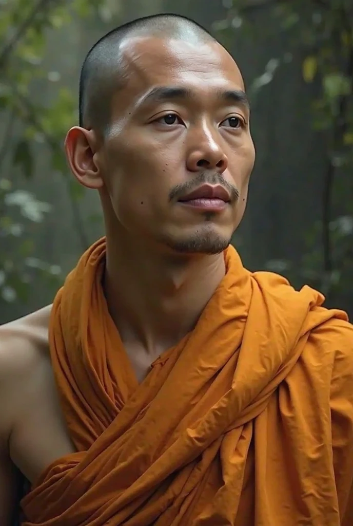 A muscular young Vietnamese monk, Detailed bald head, Tow truck, shirtless กอดจูบ หนุ่มร่างthin เปลือย shirtlessคลุม, Buddhism, quiet, Detailed dark brown robe, Take the whole body, Walking posture :: Manly, Look at the camera, (Make eye contact), Manliness posture, Manly deportment, Virtue, masculinity, Manliness, very detailed facial parts, very detailed neck, Manly, Waterfall background, happy expression, professional photos, soft focus, (8ก, raw photos, best quality, Masterpiece:1.2), very detailed, Ultra high resolution, perfect anatomy, ส่วนของร่างกายที่very detailed, Very symmetrical body, Asia, 1, shirtless :: Highly detailed, detailed face, Detailed eyes, Proportionate eyes, very detailed mouth, Leaky abdomen :: very detailed, thin, small waist, realistic, human skin, นิ้วที่very detailed, handsome chad chin, shirtless, I&#39;m a man., human skin, handsome, charming, Highly detailed RAW color photo, depth of field, Front photo, perfect composition, very detailed hands, very detailed fingers