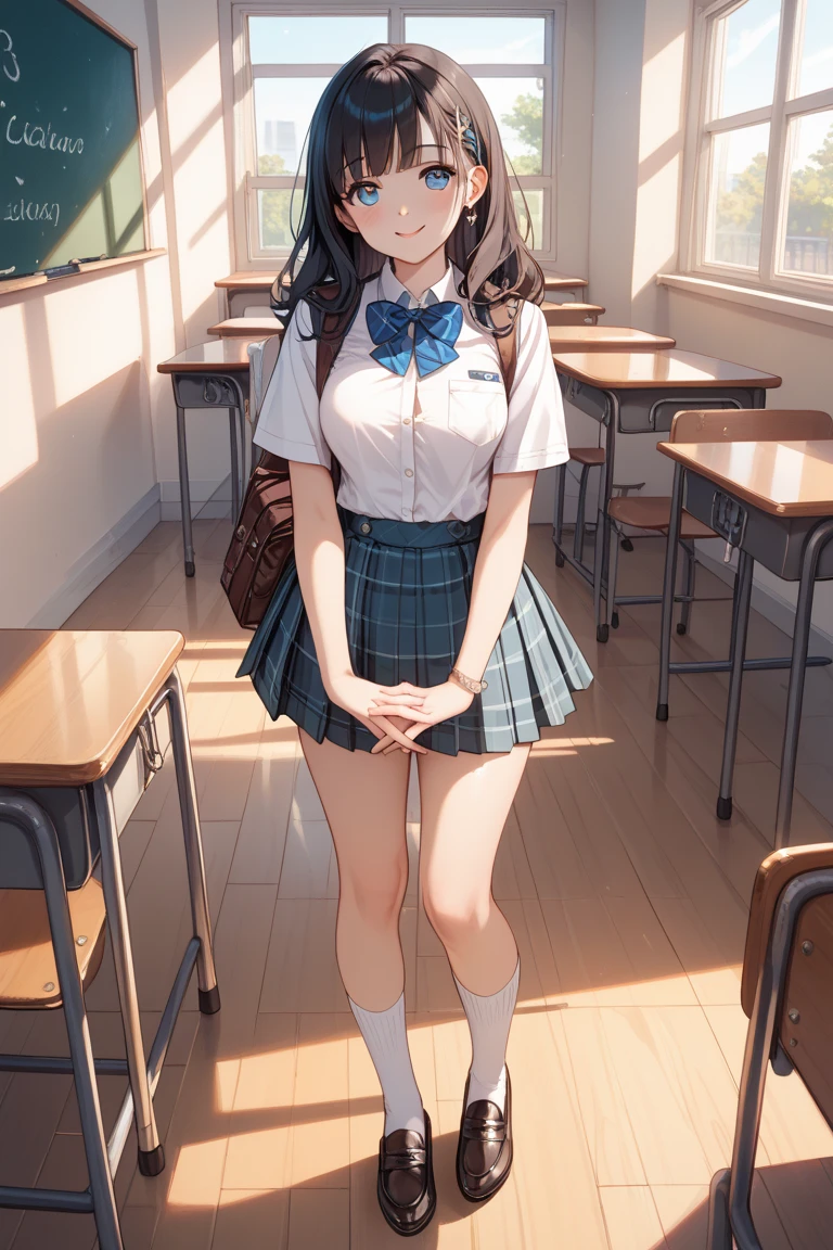 (((masterpiece))),Very cute girl, 13-year-old student, ((shy)), Black bob cut, Glasses, (White collar shirt), ((Light brown sweater vest, Thigh close-up, Twilight)), (tie, Navy blue checked skirt), Defecating in the bedroom, (((Thick thighs, Medium chest))), (Dynamic Angle, View from below)