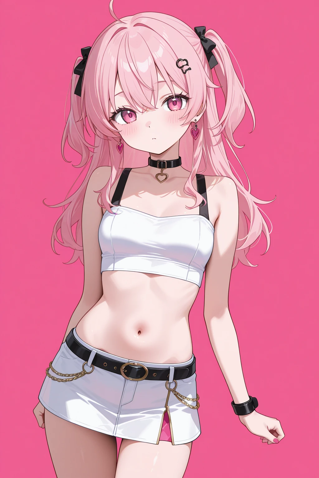 (best quality,4K,8k,high resolution,masterpiece:1.2),super detailed,(actual,realistically,realistically:1.37), Ultra high definition face, Woman in striped bikini posing for photo, ((white oversized t-shirt), ((glossy lip)), attractive girl, jaw-dropping beauty, large breasts, Thin waist and thick hips, hourglass figure, rosy cheeks, (((beautiful black and pink mesh hair))), Alluring with a smile, Bokeh, Dynamic Angle, (((Leaning forward:1.2))), close arms, Close-up face:1.5, whole body, From below:1.2, (Correct Anatomy:1.6, Ideal body proportions, The right move:1.5, Small hands), in the poolside, midjourney