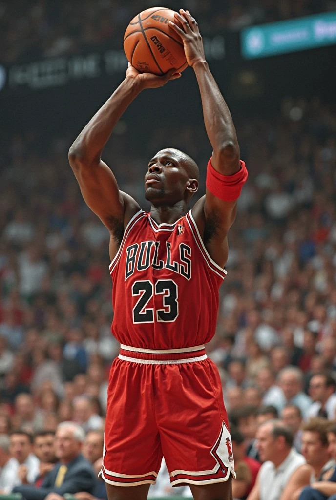 bulls player holding trophy in air, with money flying around him, michael jordan, holding the larry o'brien trophy,