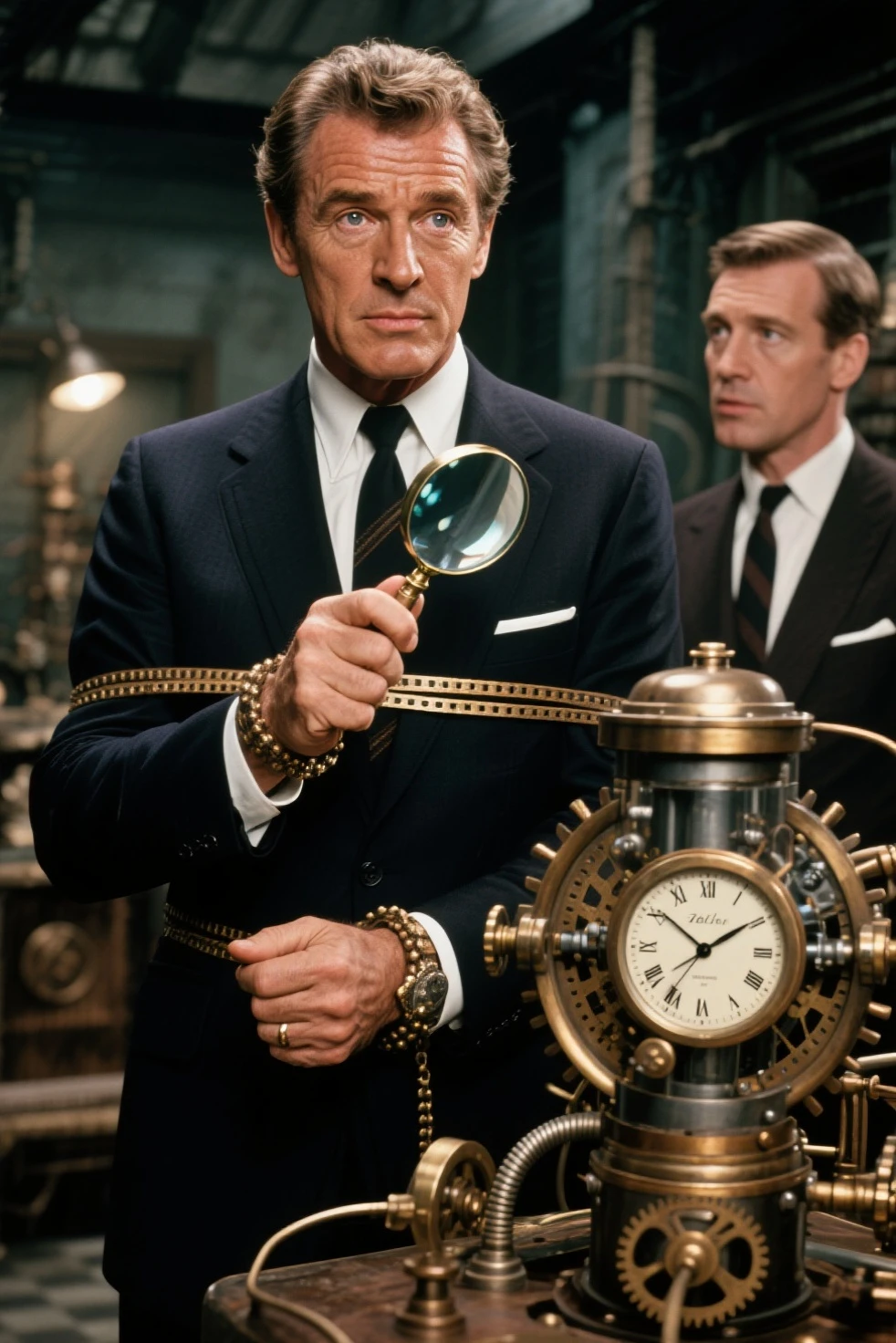 In a laboratory setting, imagine Frankenstein in a cage, muscular and naked. ,and on the outside is Nikola Tesla with a mustache and black hair , Michael Faraday with his slightly long white hair,Nikola Tesla is talking to a light bulb in his hand. ,Make Nikola Tesla and Michael Faraday appear in the image,