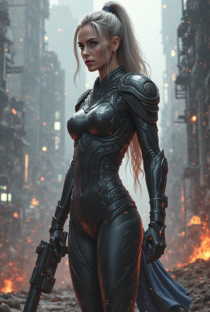 (a photo of female cyberpunk warrior) (tech-armor:1.2) (dynamic_pose:1.3) (epic_sci-fi) (fantastical) (whimsical_detail) (elegant_hairstyle:1.2) (picturesque:1.3) (idealistic:1.4) (maximalist:1.3) (stunning-environment:1.2) (skilled:1.3) (irresistible:1.4) (optimal-visualization:1.4) (Conceptual-Storytelling:1.4) (Cinematic-Grandeur:1.4)