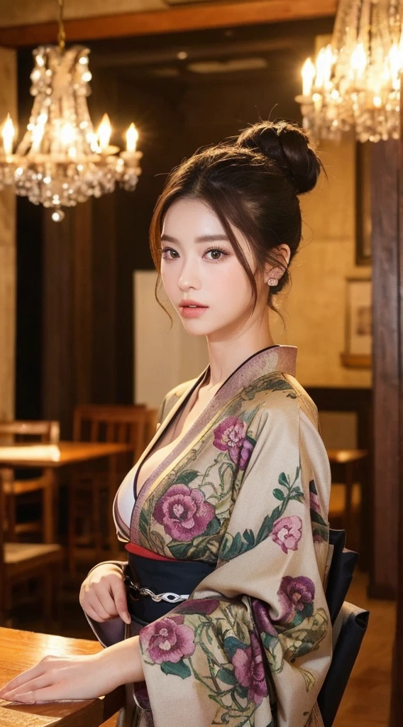 (Photorealistic:1.4), (Top image quality:1.0), (超High resolution:1.0), 8k, Raw photography, (masterpiece:0.2), (Pure Eros Face_v1:0.5)、(最高quality Detail:1.2)、Realisticな、8k ウルトラHD、High resolution、(One Girl:1.2)、超detailedな、High quality textures、Intricate details、detailed、非常にdetailedなCG、High quality shadows、detailed 美しく繊細な顔、detailed 美しく繊細な目、Depth of written boundary、Ray Tracing,One Girl, Japanese girl, cute, thin, Japanese patterned kimono,Floral scrunchie, Beautiful Skin, Look forward,please sit down, Sit up straight「thank you」says,Put your hands together gracefully,The land of Japan smiling faintly,Japanese garden,Luxurious Japanese-style room, Sky Porn, Magic Hour, (Realistic:1.3), 細かくdetailedに, quality, (Tabletop:1.2), (Realistic:1.2), (最高quality), (複雑なdetailed), dramatic, Ray Tracing, photograph, +roller
