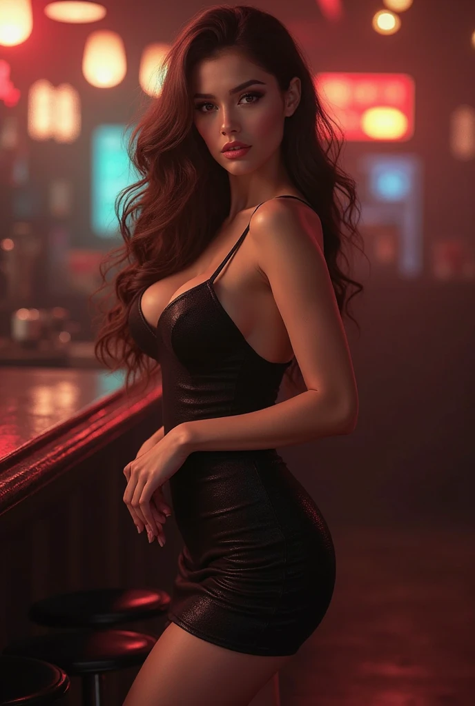 Woman in miniskirt