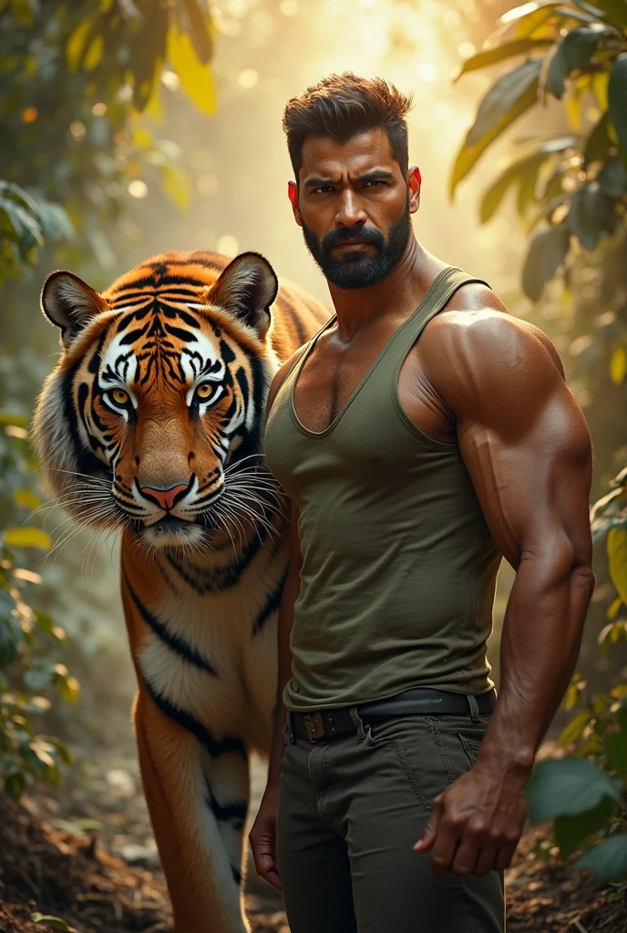 Indian guy with his pet