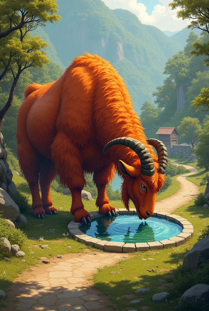 Obese, Overweight male, anthro, bull), lying, beautiful white, luminiscent blue eyes, nude, fundoshi, by Greg Simkins, Enchanting garden, blooming flowers, sparkling water, Intricate details, vibrant hues, dreamlike ambiance, beige, peach, soft blue, green, morning and fog, hyper realistic, middle scene, intricately detailed, masterpiece of intricate art, golden ratio, intricate, highly detailed, vibrant, matte painting,
