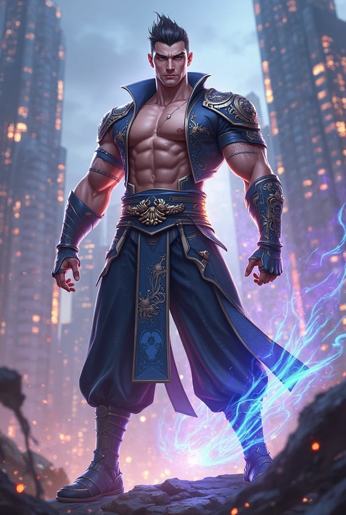 Complete hands, holding thunder and lightning