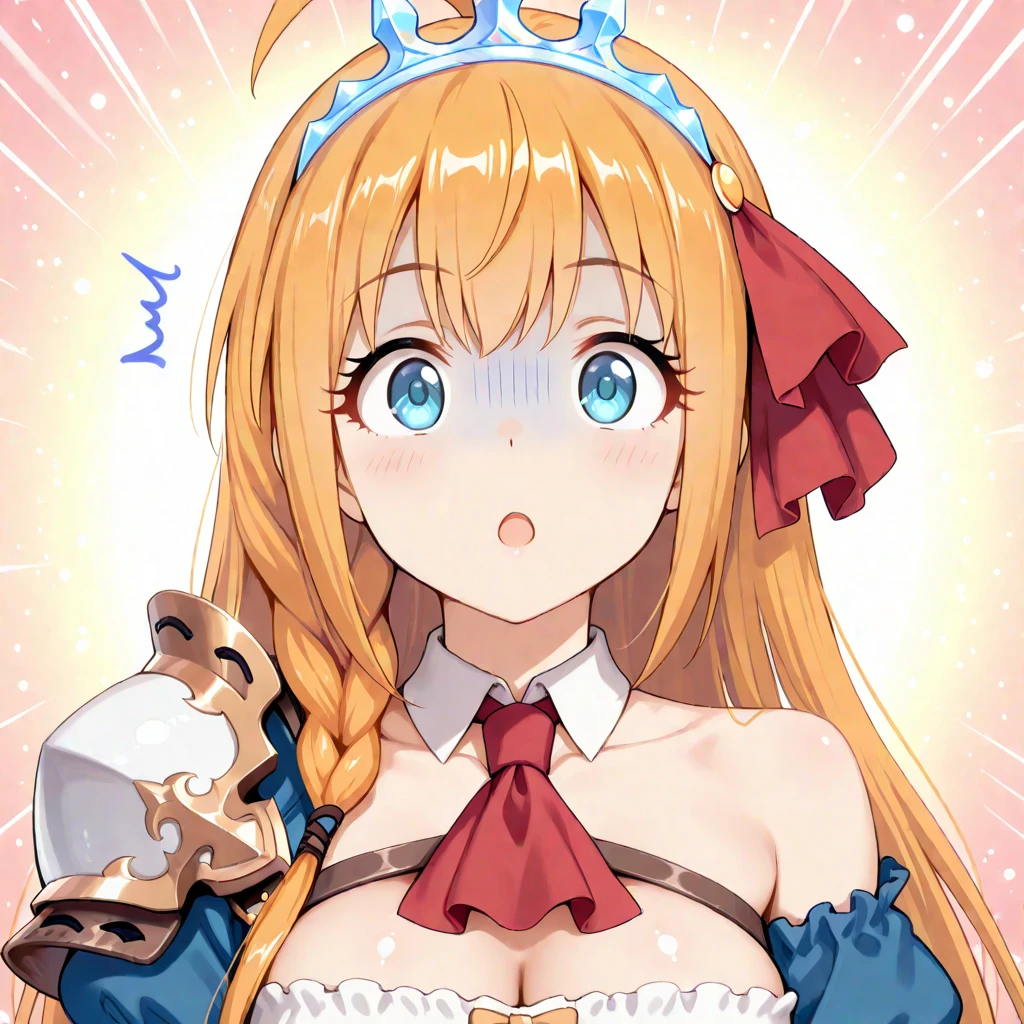 score_9, score_8_up, score_7_up, source_anime,
pecorine, pecorine, oval face, blue eyes, hair ornament, long hair, orange hair, tiara, braid, hair braid, Tongue out, girl, Big breasts, Naked, Pubic hair orange color, Lie down,
indoors, bed, bed room, on upper face, blush,
looking at viewer, dutch angle, cowboy shot