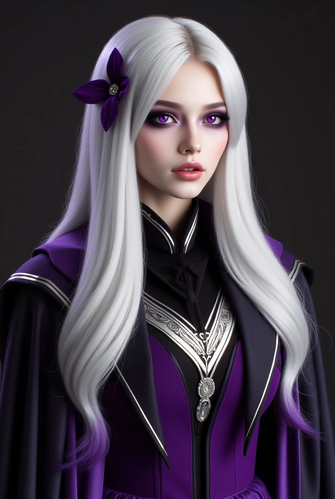 silver-haired, violet eyes, tall and athletic. His appearance is a mix of Velaryon nobility and Targaryen majesty..
