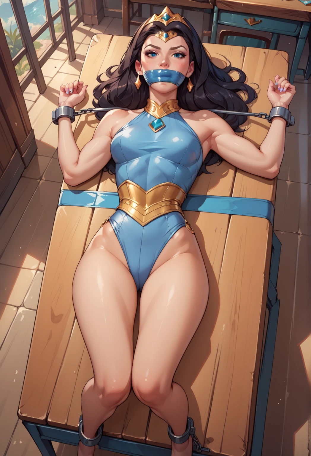 （best qualtiy，4K，tmasterpiece：1.3），Colossal tits, Cheerful woman，hyper realisitc，１Man Woman, sitting on, spread leg wide, poolparty，Detailed eyes,  hanging breasted,Super Detailed Face，Detailed lips