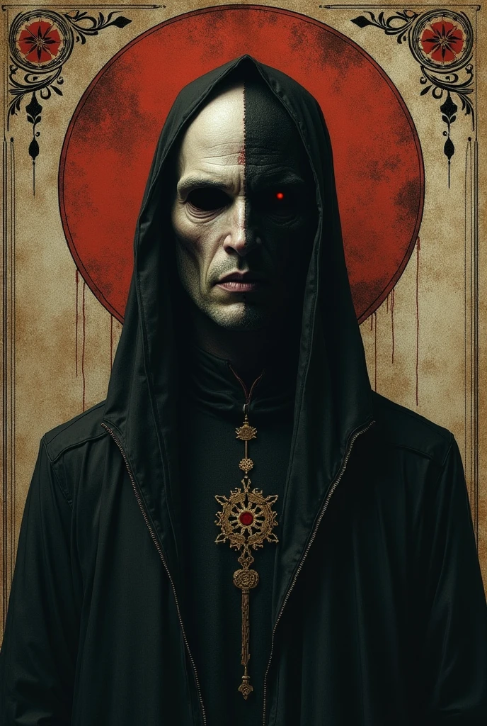 Handsome man,james gurney, surreal art , Like a dream, mystery, provocation, emblem, complicated, detailed,, (Gothic,But very beautiful:1.4), (masterpiece, best quality:1.4) , Nico Mori style, master