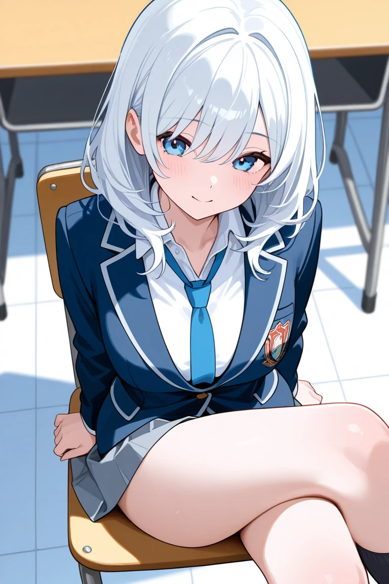 BREAK Perfect Anatomy、Highest quality、(High resolution:1.2)、Unbelievably absurd:1.3、Incredible illustrations、(Cute illustrations:1.2)、nsfw,（Beautiful background、Night Classroom）、1gial(Silver hair, blue eyes、Bobcut(child,(a girl, , height 1.3meters, 30kg),,10-year-old,flat chest、dark skin:1.5） ,（serafuku,blazer,White Silk Sexy Lingerie、garter belt）（cinematic angle,on the screen of smartphone camera app frame)(flat chest)water eye, Appealing pussy、( Sex preparation:1.2、upright straddle),（shackles,restrained、chain,),Hands above head,clothing aside,rape,pussy juice:1.2,Sex toy(vibrator),How(anal,Sex),How in ass,(1fat boy),penis