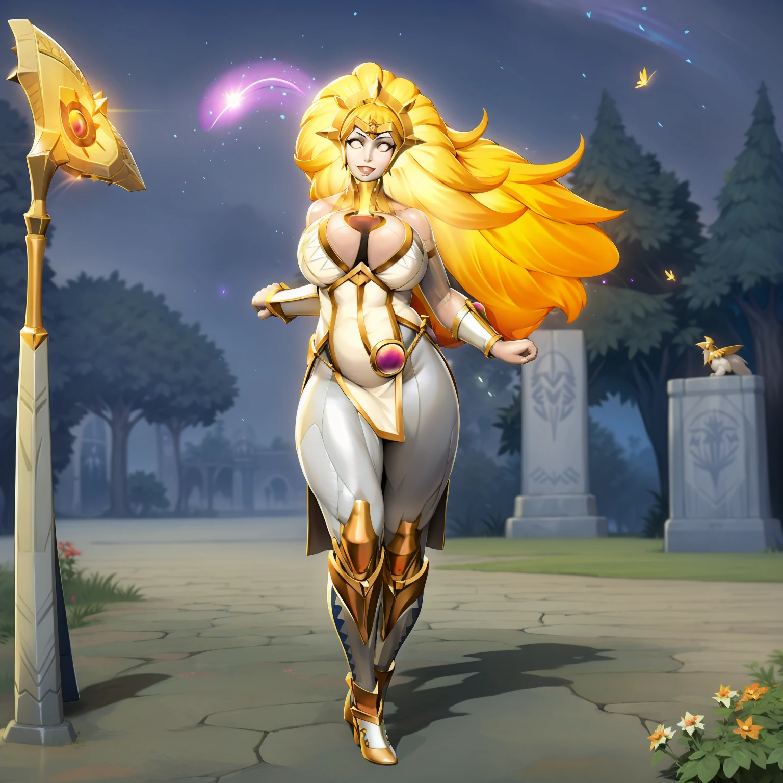 female,fantasy goddess,there is a cartoon picture of a woman with a very large breast, glowing angelic being, glowing holy aura, inspired by Luma Rouge, the non-binary deity of spring, ethereal rainbow nimbus, the butterfly goddess of fire, inspired by Marie Angel, glowing aura around her, astral fairy, as the goddess of the sun, “uwu the prismatic person, big breast, happy, beautiful eyes, , full body, walking, long robe, long dre, , nun, priestess ,holy, venus body, curvy, huge breast, forest, long skirt, coat, very long skirt,coat, europe, france, french, pantyhose, walking, pink hair, smile, happy,long skirt , long dres