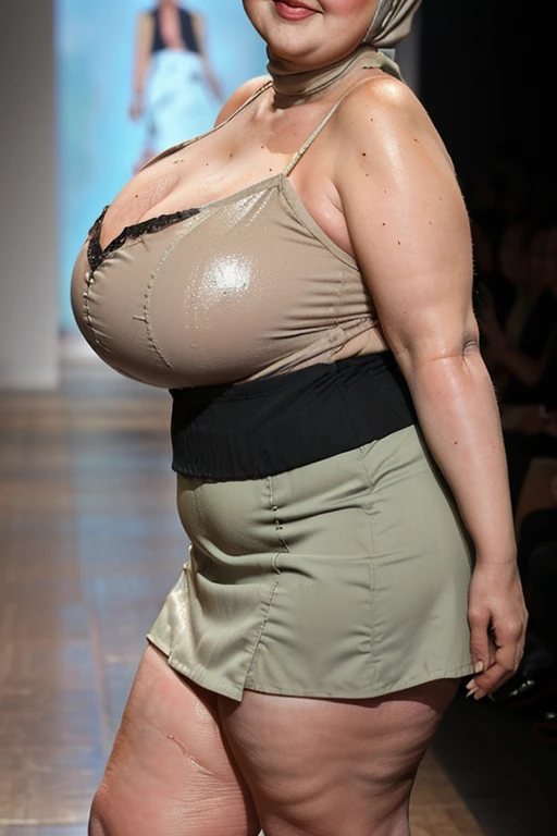 Japanese, mature, (alone), 60 years old, (Wrinkles around the eyes:1.2), Soft big breasts, Mature Woman, Super big , Glamour, Sexy, Watching the audience, Extra large breasts、Wearing a tight T-shirt and super short shorts, Exposed belly, Fits a fuller figure, Super tight clothes, Whipped body, Low-rise pants, (Shallow inseam),