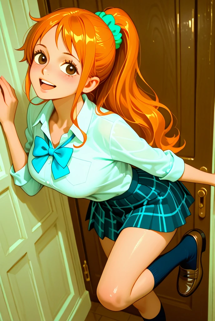Beautiful teacher,Wear a miniskirt and black stockings,Pick up your legs to seduce and seduce me