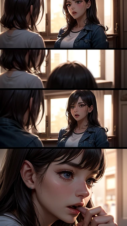 Third page of a manga with empty speech bubbles, Original --auto