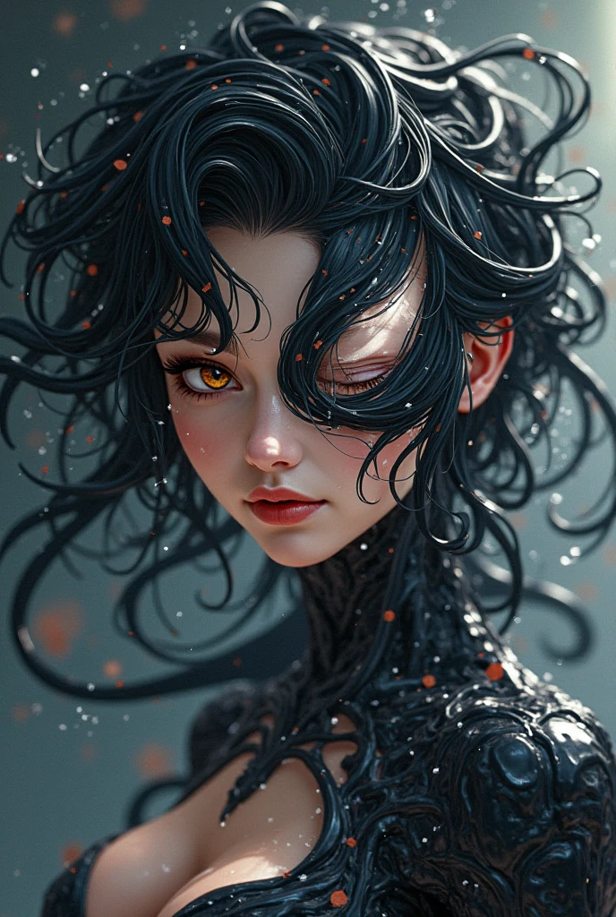splash art, a quirky liquid portrait of a hauntingly beautiful dark werewolf woman, splash style of paint, Pixar style, Halloween colors, hyper detailed intricately detailed, fantastical, intricate detail, splash screen, liquid, gooey, slime, splashy, fantasy, concept art, 8k resolution, masterpiece, melting, complex background, intricate detailed, dark colors, fantasy, concept art, digital art, intricate, oil on canvas, masterpiece, expert, insanely detailed, 4k resolution.