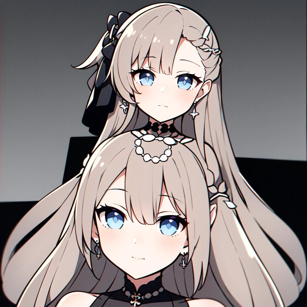 ((masterpiece)), (Highest quality、32k), (Simple style), (Faceless,Face peeling), 2 Girls, A maid with the ability to peel faces and a faceless princess, Big Breasts, Big Swing Chest, Wearing a face stolen from someone else, Sexy body, Sleeveless, No sleeve, Off the shoulder, Black Dress, Pleated lace, Lace dress, black knee socks. Standing, whole body, both hands touch the face, Luxurious Room, {{A maid who stole the princess&#39;s face by making it look blank.}}, Browsing Caution, NSFW