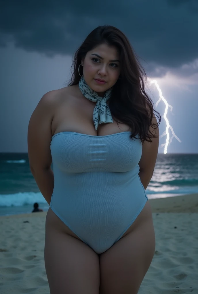 ((curvy woman running)), ((big curvy hips)), bonfire in background, lightening, blowing long curly hair, bright eyes, glowing, flowing red dress, powerful, 24mm, 4k, soft cinematic light, RAW photo, photorealism, photorealistic, intricate, elegant, highly detailed, sharp focus, ((cinematic look)), soothing tones, insane details, intricate details, hyperdetailed, low contrast, soft cinematic light, dim colors, exposure blend, hdr, faded, (epic), sexy, magical, blooming, iridescent, epic, necklace, sweaty