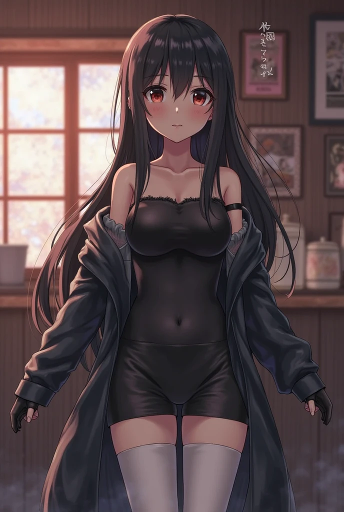 (masterpiece:1.2, Best Quality:1.1, High resolution,absurdities, high quality),(photorealistic:1.1),reflected light, showy,ultra detailed, ultra high definition, Super detailed,
Yotsuya Miko, open door, sleepwear, messy hair, black fur, yellow eyes,( open door):1.4, House, (Sleepy), aisle, antenna hair, cowboy shot, 1 girl, Focus only,