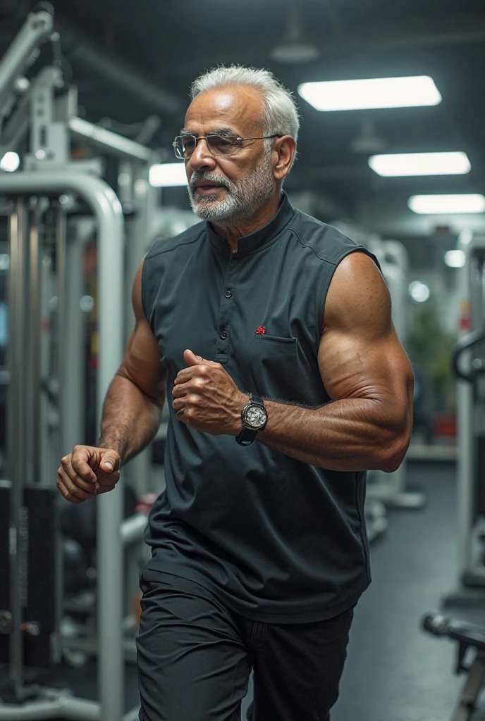 Indian prime minister Narendra Modi gym