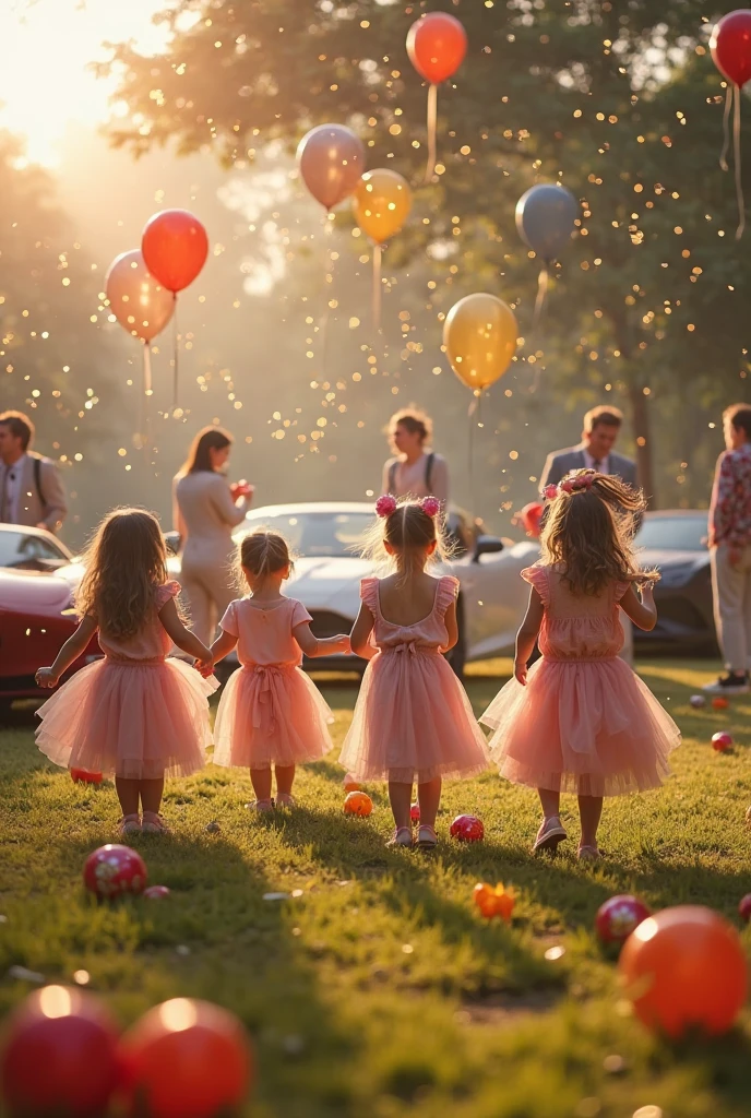 Familia com festa infantil