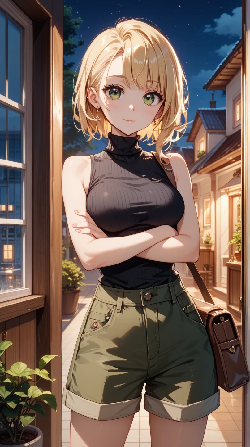 masterpiece, best quality, highres, bbandro, masterpiece, best quality:1.2 standing, cowboy shot, outdoors