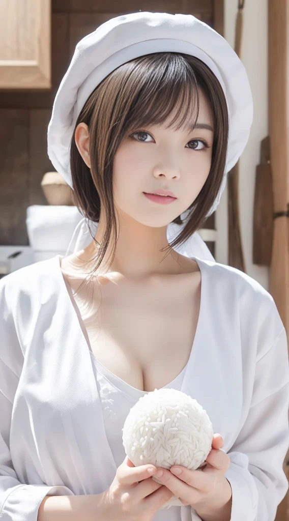 Beautiful girl with a towel wrapped around her body, (Highest quality:1.4), (Very detailed), (Very detailed美しい顔), (Realistic skin:1.3), Great face and eyes, iris, Bob Hair, Black Hair, smile, (Skinny body type:1.2), (Flat Chest:1.3), (Close-up of face:1.3), (Towel Dress:1.3), (from the front:1.2), Bedroom, Smooth, Very detailed CG synthesis 8k wallpaper, High-resolution RAW color photos, Professional photography, Light, BackLight, dream-like, impressive, Written boundary depth