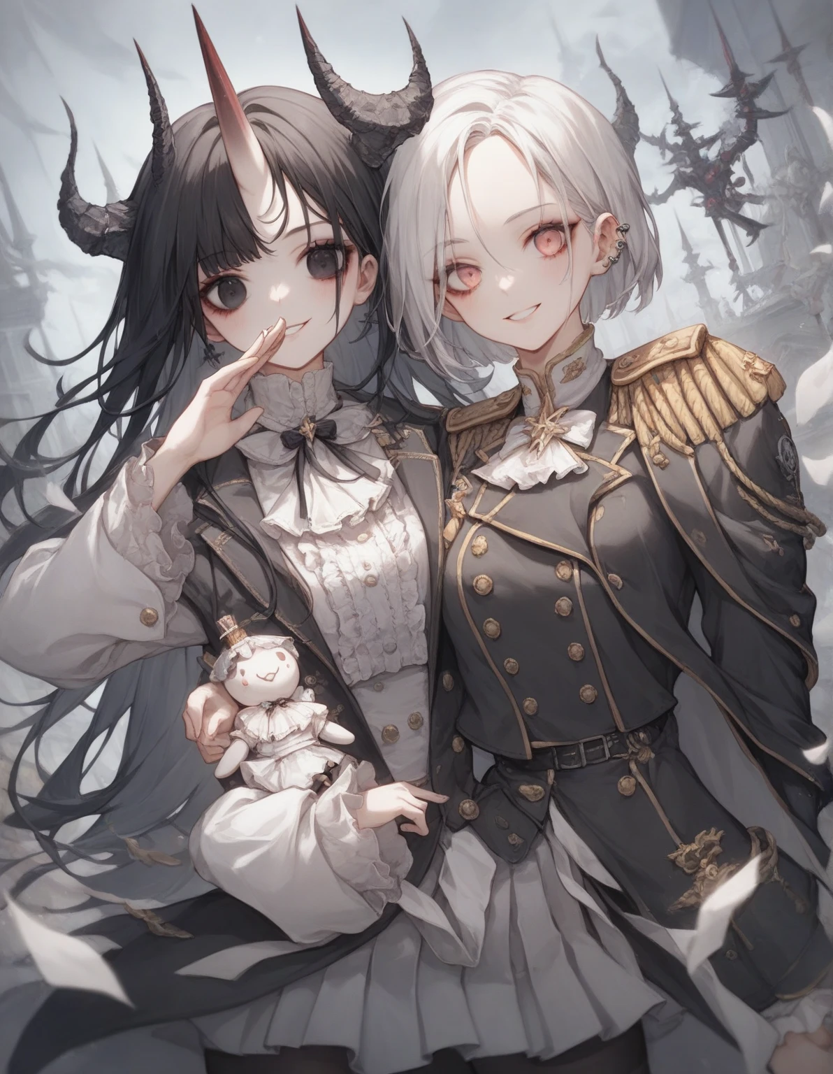 、Very large breasts、beautiful girl、Very beautiful girl、Witch Costume、cute、Baby Face、smile、Long skirt、Black long boots、.(Highest quality,4K,High resolution,masterpiece:1.2),Very detailed,Realistic:1.37,Spooky altar background,Dark fantasy,Red color scheme,Ominous atmosphere,Eye-catching,Storytelling,anatomy,Anime Style,Concept Art,beautiful細部までこだわった顔と (((Red eyes ))),A terrifying ritual ,Satanic Ritual,Premature death,inappropriate behavior,クレイジーなsmile,Scythe Face,Girl Monster, beautiful, Delicate facial features, Sharp Eye, Sharp FangS, pale Skin, Dark Background, Dramatic ShadowS, Gothic style, Gloomy atmosphere, Dark fantasy, One person&#39;S, Please open your mouth wide, Open your mouth and baring your teeth,Sharp teeth like a beaSt, Wide lips, very wide mouth, Vermilion cheeks, ,(Blood splatter:1.4),Scary smile, smile,Magic User Design, TwiSted smile、Bloody、bleeding from the head,,,,,、Blood splatter、,(Blood splatter:1.4),skull,Horror Style, ((fantasy sweet magician&#39;Have　Witch Costume)), ((Flowing blonde hair)), ,(Blood splatter:1.4),Female curves, Sexy flat Stomach, Perfect hands, Perfect anime face, (Pink tutu dress)), Are standing, ((邪悪なsmile)), ,(Blood splatter:1.4), Steam circulateS, Moonlight Illumination, (Blood splatter:1.6),アニメMagic User Design, TwiSted smile、Bloody、bleeding from the head,,,,,、Blood splatter、,(Blood splatter:1.4), skull,Gothic architecture、Western architecture、Fantasy World、,Victorian cities, Skeleton GaS Light,Absurd, High resolution、 ((Tabletop)), ((Highest quality)), (Very detailedな), ((Very detailed)), (beautiful), ((cute)), (NFSW:1.8), One personで,(10 years old:1.6)、(world&#39;Most terrifying and incredibly creepy beautiful girl:1.5)beautiful face、pale, beautiful肌、beautiful金の髪、優しくsmileむ、Dark building ruins、(snow white&#39;Frill dress:1.3)、(The dark ruins are stained with blood:1.3)、(少女は血の海の中にAre standing:1.5)、(The ground is full of blood:1.3)、(The girl lost a lot of blood......:1.3)、(クレイジーなsmile:1.6)、SpiritS、(Blood dripping from the mouth:1.3)、
