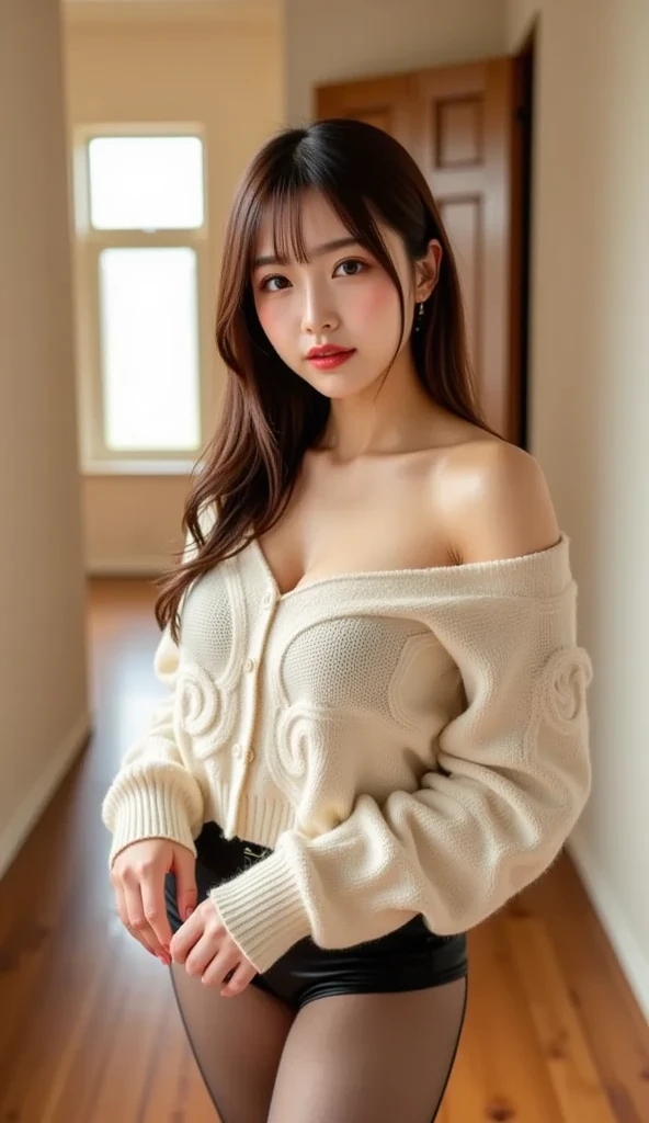 Highest quality、reality、One Japanese woman、high school student、1、Long Black Hair、Japanese Uniform、F Cup、Miniskirt、bed、A woman is sleeping on her back、whole body、