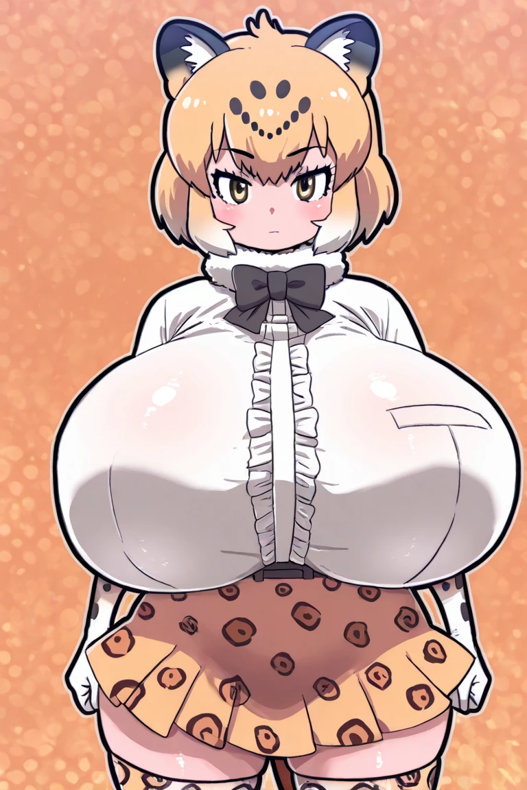 score_5_up,score_6_up,score_7_up,
1girl, solo, grabbing own breast, wearing (maid outfit, maid headdress, white apron), short hair, cow horns, bell_choker, glasses, detached sleeves, frills, bare shoulders, large bow, smug, open mouth, fang, large breasts