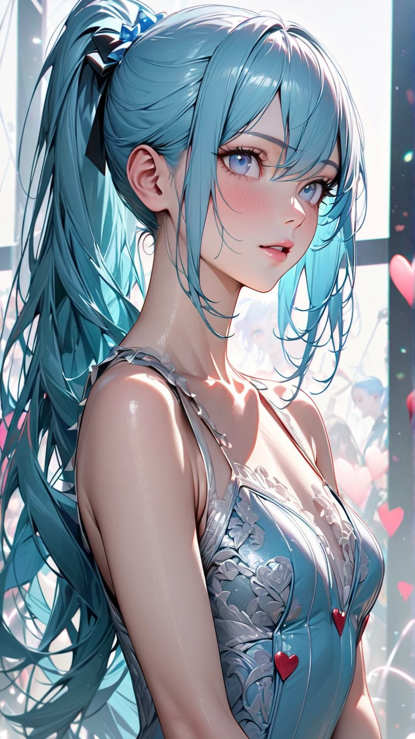 should have a realistic qualidade to it, with attention to detail in both character and background.
(ultra-detalhado, Ultra HD: 1.2)
The image must be highly detailed and ultra-high definition (Ultra HD) qualidade, ensuring a clear and crisp visual experience.
(pixiv: 1.3)
The image should be suitable for sharing on the pixiv platform, indicating a focus on artistic and creative content.
(perfect lighting, distinto, motor irreal)
The lighting in the image must be perfectly executed, creating a distinto and visually appealing atmosphere. The use of the motor irreal can help achieve realistic lighting effects.
(side lighting, rosto perfeito, rosto detalhado, olhos lindos, cara bonita)
Lighting must come from the side, highlighting the girl's face and bringing out her olhos lindos. O rosto deve ser meticulosamente detalhado, mostrando sua atratividade.
(Pele Brilhante: 1.3)
The girl's skin should have a glowing and radiant appearance, aumentando sua beleza geral.
(Idol, ulzzang-6500-v1.1, Sorriso suave)
The girl must have an idol presence, embodying a sense of charm and popularity. She must also have a soft and gentle smile.
(profundidade de campo)
A imagem deve ter uma profundidade de campo rasa, com o foco na e um fundo levemente desfocado, creating a sense of depth and drawing attention to the main subject.
(olhos rodeados: 1.4)
The eyes should have a ringed or defined appearance, adding a unique and captivating element to your look.
(holo, holographic hair, Holographic body)
The girl's hair and body should have a holographic or iridescent qualidade, giving it a futuristic and ethereal appearance.
(water, Holo Water, Vidro skin, Vidro)
The image must incorporate water elements, such as Holo Water, and the girl's skin should have a Vidro-like transparency, resembling Vidro.