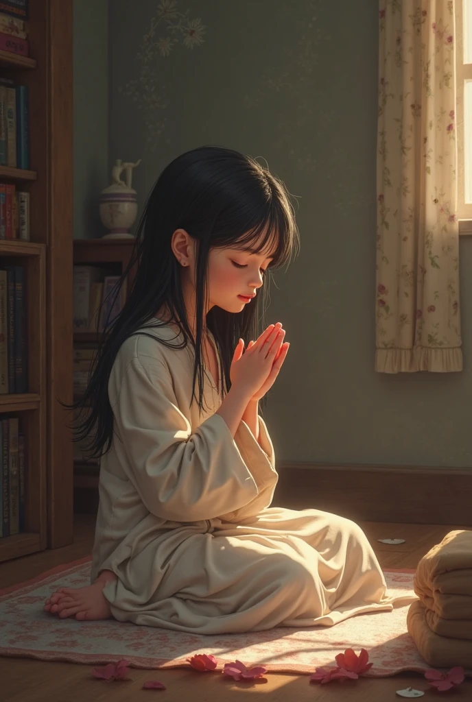 Beautiful child praying --auto --s2